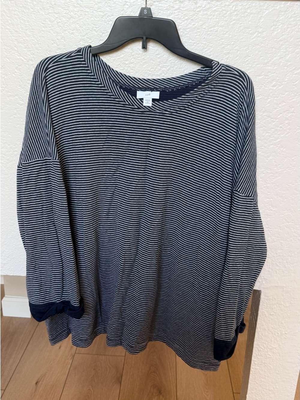 J. Jill Black and White Striped Women's Top